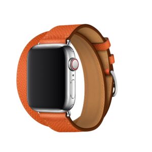 Double tour band, Orange, Apple Watch