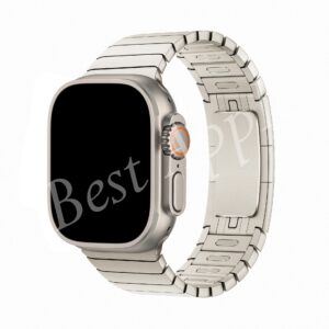 Apple Link Stainless Steel Bracelet Titanium