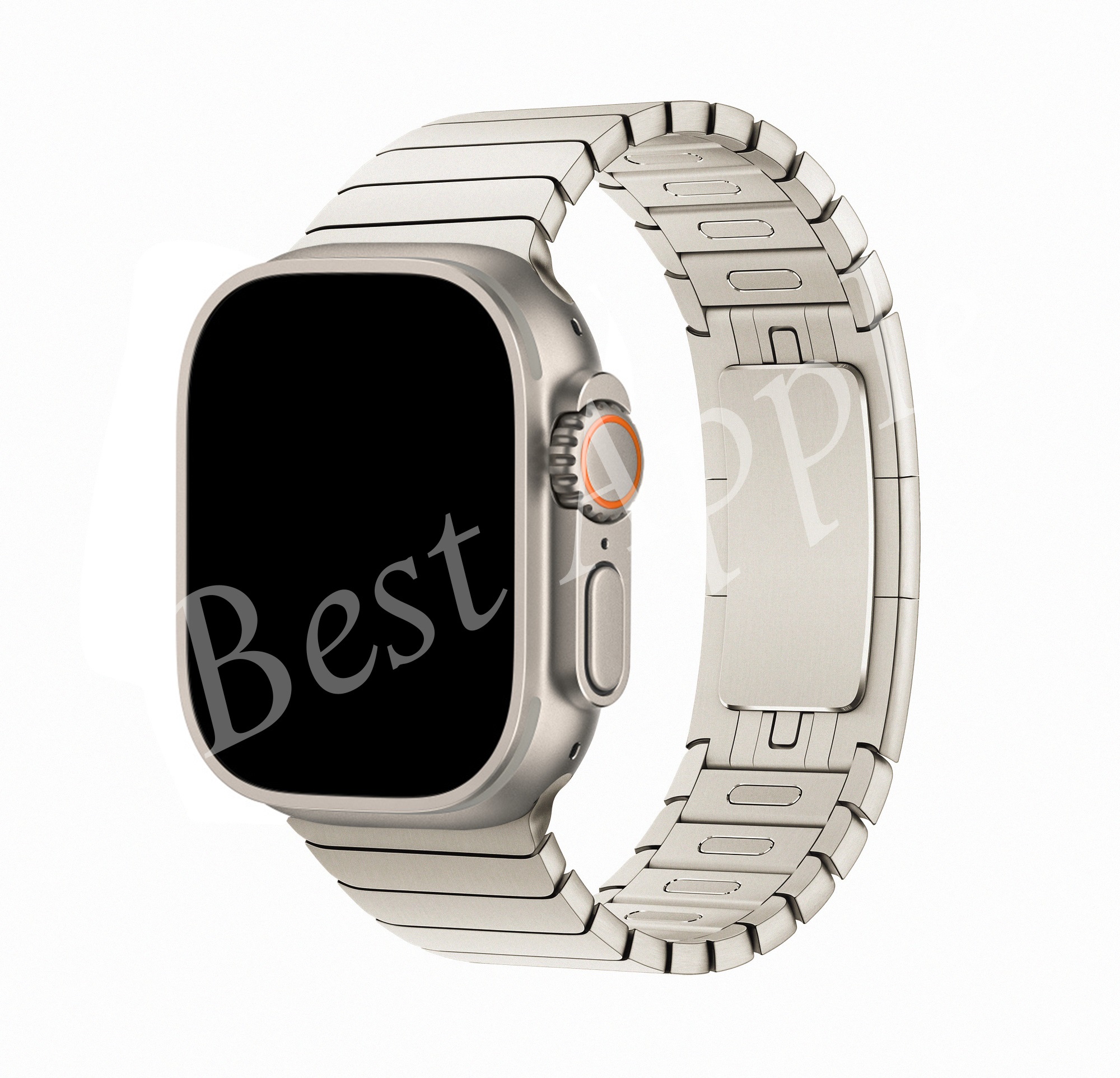 Apple Link Stainless Steel Bracelet Titanium Apple Link Stainless Steel Bracelet Titanium